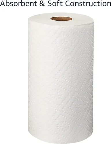 Miniatura 4 de AmazonCommercial - Toallas de papel de cocina adaptadas de 2 capas, color blanco (SOFI-054) A granel Tamaño adaptable Envueltas