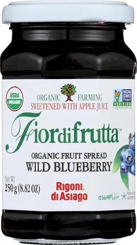 Rigoni di Asiago Fiordifrutta, untable de frutas orgánico, arándano silvestre, 8.82 onzas