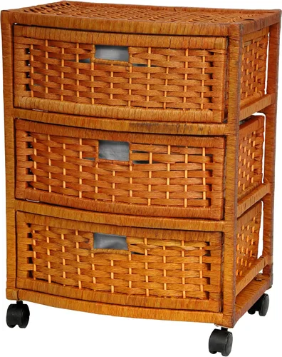 Miniatura 9 de Red Lantern Oriental Furniture - Cofre ocasional de fibra natural de 16 pulgadas, 2 cajones