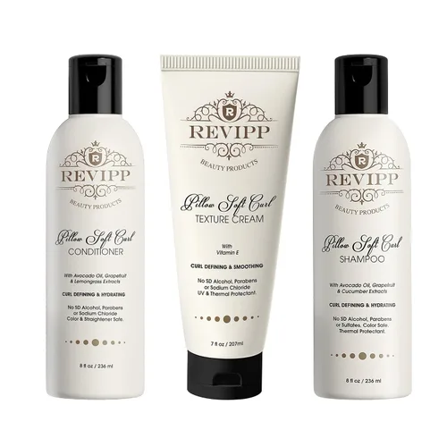 REVIPP Beauty - Sistema completo de cuidado del cabello - Acondicionador hidratante, champú revitalizante y crema de textura - Obtén los mejores