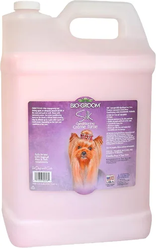 Bio-Groom Silk Creme Rinse - Acondicionador para perros, acondicionador para cachorros, acondicionador desenredante para perros, acondicionador de