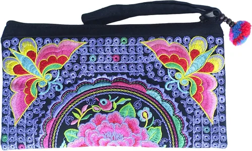 Miniatura 29 de Sabai Jai - Bolso de pulsera para teléfono inteligente - Carteras de embrague bordadas a mano Boho