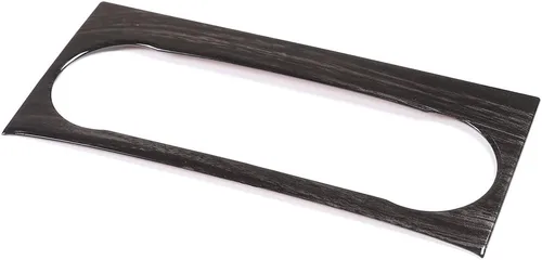 Miniatura 6 de YIWANG Marco de perilla de control central de ABS cromado para Mercedes Benz Clase C W204 2011-2014 Accesorios de automóvil (grano de madera negra)