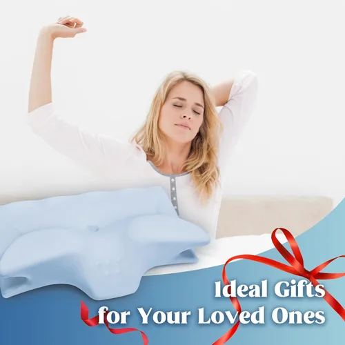 Miniatura 7 de Almohada cervical para cuello y hombro, almohadas de espuma viscoelástica de contorno refrescante, almohada ergonómica para el cuello, almohada
