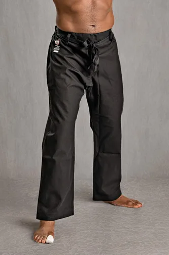 Miniatura 8 de Ronin - Pantalones de karate pesados, color negro, blanco o camuflaje, 100% algodón, 12 onzas, cintura tradicional con cordón