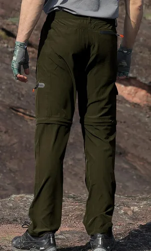 Miniatura 2 de WOONIMA Pantalones de senderismo convertibles al aire libre para hombre, de secado rápido, ligeros, con cremallera