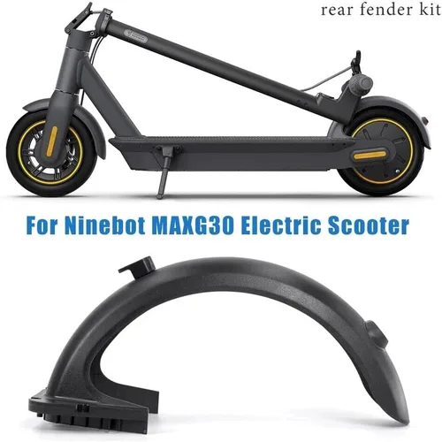 Miniatura 2 de Juego de guardabarros trasero compatible con Ninebot Max G30 Scooter eléctrico Guardabarros trasero Scooter Soporte de repuesto (negro)