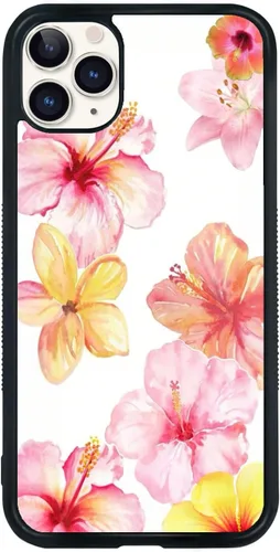 Miniatura 211 de Funda de teléfono de playa de verano a prueba de golpes y protectora con hibisco, bonitas fundas de teléfono para iPhone XR jamaica (Hibiscus Flower)