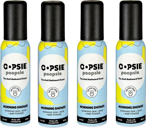 Miniatura 11 de Oopsie Poopsie Aerosol para inodoro – Antes y después de ir – Spray neutralizador y eliminador de olores de baño, tamaño de viaje con aceites