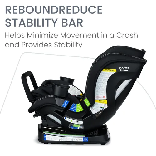 Miniatura 9 de Britax Poplar S Asiento convertible para automóvil, asiento de automóvil 2 en 1 con diseño delgado de 17 pulgadas, tecnología ClickTight, ónix Ónix