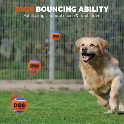 Miniatura 5 de AMA SPORT Pelotas de tenis chirriantes para perros de 2.0 pulgadas, pelotas de tenis para perros pequeños para lanzar y buscar, juguetes