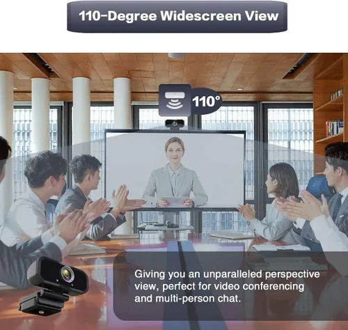 Miniatura 2 de Webcam 1080p HD interruptor de computadora 2 cámaras - Micrófono portátil USB PC Webcam con soporte para trípode, transmisión en vivo de 110 grados