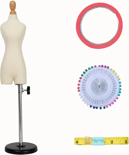 Maniquí de forma de vestido femenino (no para adultos) Mini vestido de pantalón de costura en miniatura directamente en el cuerpo en el interior,