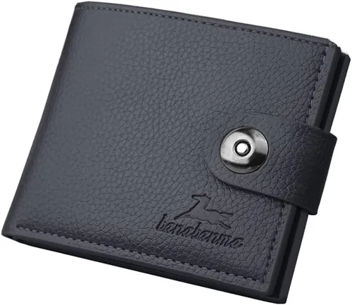 Miniatura 24 de Cartera delgada para hombre con monedero, cartera minimalista con cremallera, carteras plegables para hombre con tarjetero de crédito, cartera