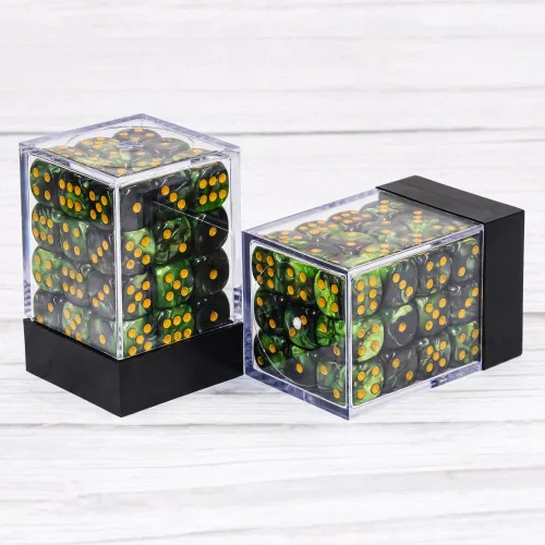 Miniatura 2 de 36 piezas de paquete de dados MINI de 12 mm de 6 caras, juego de dados D6 de dos colores, dados estándar de 6 caras para Yahtzee, Bunco o enseñanza