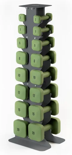 WeGym SafeGrip Square Dumbbells with Anti Slip Handles, Aesthetic Free Weights for Home Workouts, Stable Design Prevents Rolling during Floor