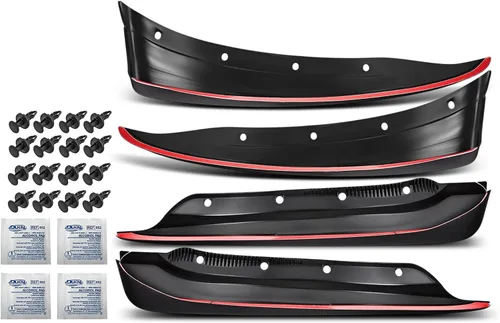 A-Premium Juego de 4 guardabarros con accesorios compatibles con Chevrolet Corvette (C6), 2005-2013, convertible, delantero y trasero (lado del