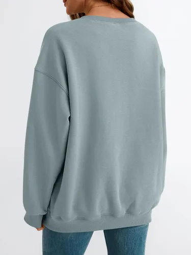 Miniatura 39 de EFAN Sudaderas de gran tamaño con cuello redondo Y2K para mujer, sudaderas con capucha para otoño, moda 2025, ropa para adolescentes y niñas, lindo