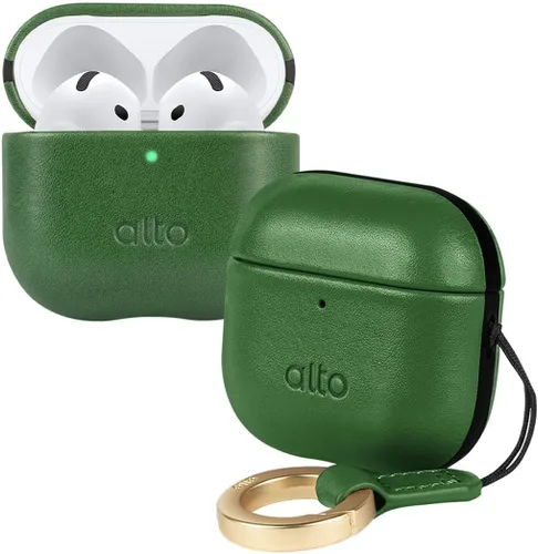 Miniatura 14 de alto Funda de Cuero Italiano Compatible con AirPods Pro 2ª Generación 2022 Mujeres Hombres Carcasa Rígida Protectora Soporta Carga Inalámbrica LED