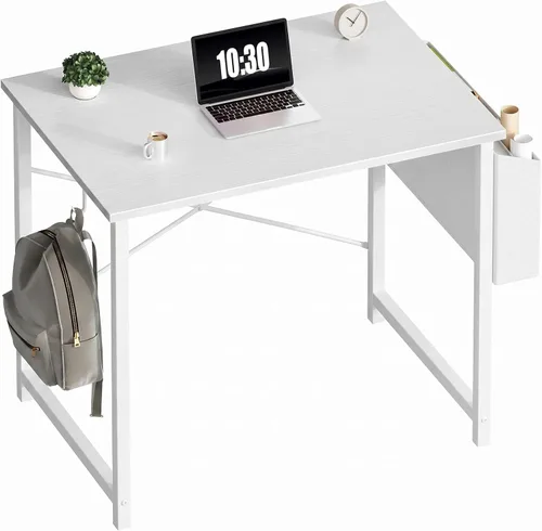 Miniatura 41 de OLIXIS Escritorio de computadora de 44 pulgadas, escritorios de oficina en casa para espacios pequeños, mesa de estudio, escritura, trabajo