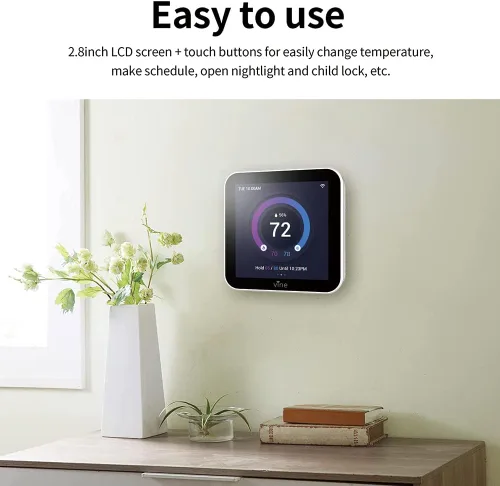 Miniatura 6 de Vine Termostato inteligente programable TJ-560 de 4 pulgadas con pantalla táctil completa para el hogar con control de aplicaciones, ahorro
