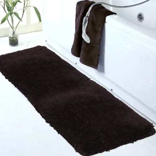 Miniatura 36 de Walensee Alfombra de baño antideslizante (16 x 24 pulgadas, color rubor) absorbente de agua, microfibra suave, lavable a máquina, alfombra de baño
