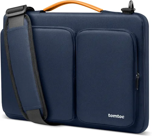 tomtoc Bolso de hombro protector 360 para portátil para MacBook Air de 13 pulgadas 2025 M4/A3240, M3/A3113, M2/A2681, M1/A2337, MacBook Pro M2/M1,