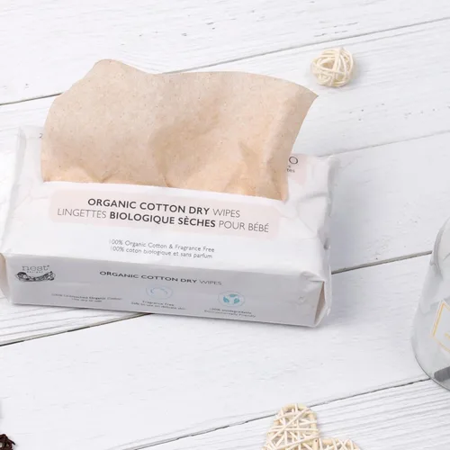 Miniatura 8 de Nest Designs Toallitas secas de algodón orgánico para piel sensible, sin productos químicos, 80 toallitas por paquete