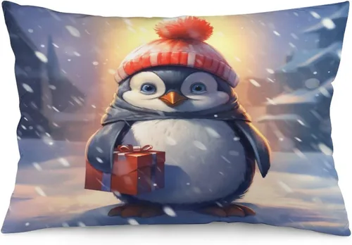 Miniatura 30 de Fundas de almohada de primavera con bonitos muñecos de nieve, fundas de almohada rústicas para vacaciones, funda de almohada tamaño Queen
