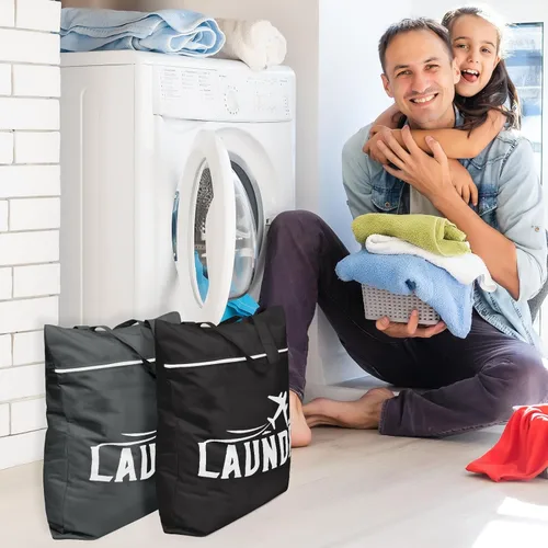 Miniatura 2 de 2 bolsas grandes de viaje para lavandería, lavables, impermeables, para ropa sucia, trajes de baño, ropa de gimnasio, lavandería, piscina, yoga