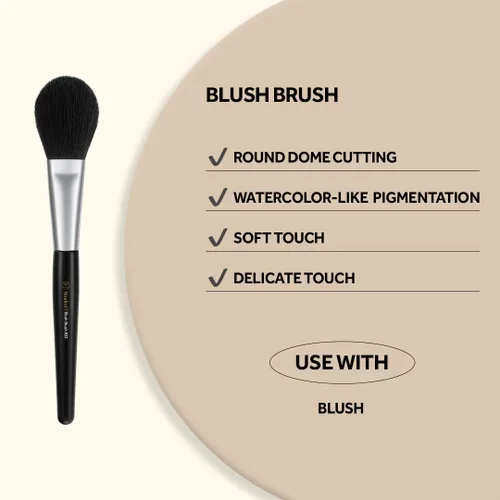 Miniatura 2 de STUDIO17 Brocha para rubor para maquillaje Brocha de maquillaje profesional con cerdas sintéticas de primera calidad Brochas de maquillaje
