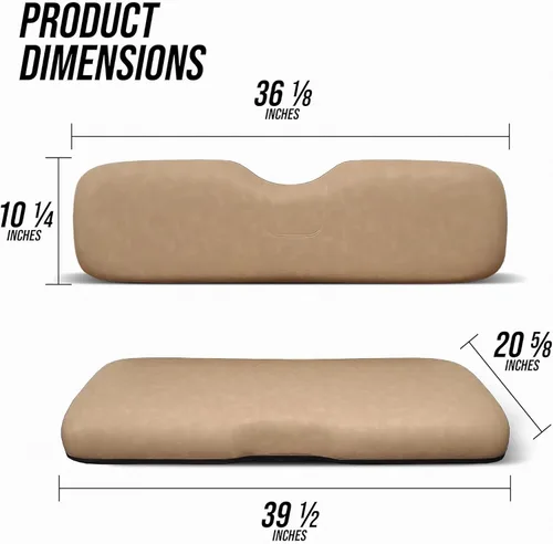 Miniatura 2 de Huskey Parts Company Cojín de Asiento de Carrito de Golf, Color Beige, Asiento Inferior Delantero para Club Car DS 2000 a 2005 y Posteriores