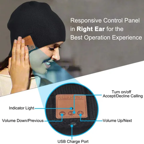 Miniatura 5 de Gorro con auriculares Bluetooth, regalos únicos de tecnología navideña