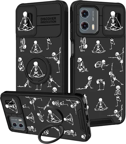 Miniatura 19 de para Moto G 5G 2023 funda - Cubierta de teléfono linda con corazón para mujeres y niñas, diseño único negro con cubierta deslizante para la cámara