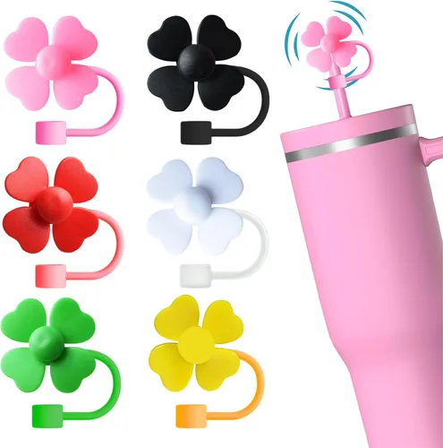 Miniatura 17 de 8 fundas reutilizables de silicona para popotes Stanley Cup de 30 y 40 onzas, accesorios de tapa de popote de 0.394 in y 0.4 pulgadas 36 Lindo