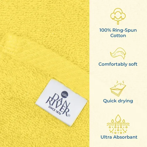 Miniatura 188 de DAN RIVER Paquete de 2 sábanas de baño de 35x70 pulgadas, sábanas de baño jumbo acanaladas para adultos, toallas grandes gruesas y absorbentes
