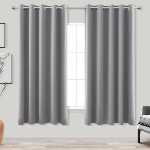Miniatura 53 de Cortinas opacas de 72 pulgadas extra anchas para dormitorio, puerta corrediza de vidrio y patio, 2 paneles con ojales para oscurecer ventana grande