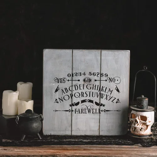 Miniatura 3 de Ouija - Plantilla de plantilla para paredes y manualidades, plantillas reutilizables para pintar en tamaños pequeños y grandes