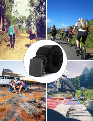 Miniatura 6 de Cinturón táctico de nylon para hombre con hebilla plástica