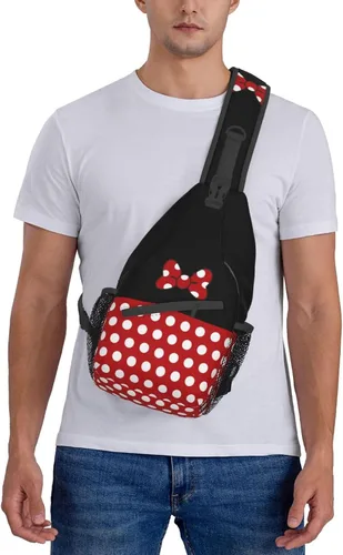 Miniatura 7 de Red Spider Pecho Sling Bag Casual Para Mujeres y Hombres Crossbody Sling Mochila Bandolera Bolsa De Hombro Para Viajes Senderismo Gimnasio