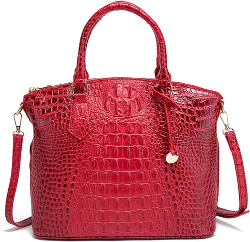 Miniatura 18 de Makcr Joacbv Bolso Satchel para Mujer Bolso Bandolera Largo Elegante Bolso Tote Asa Superior Cuero Vegano Bolsos de Mano para Damas Patrón en Relieve