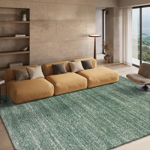 Miniatura 36 de SAFAVIEH Hudson Shag Collection - Alfombra decorativa de 2 x 3 pies, color marfil y azul marino, no desprende pelusa y de fácil cuidado, 2 pulgadas