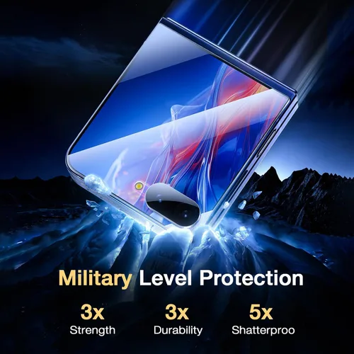Miniatura 5 de 【2+2+2】EGV para Samsung Galaxy Z Flip 7 Protector de Pantalla, [Prueba de Pliegue Reforzada] Protector de Pantalla Suave de TPU Auto-Sanador