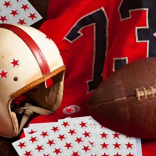 Miniatura 5 de Leinuosen Calcomanías para Casco de Fútbol Americano y Béisbol, Calcomanías de Vinilo de 1-1/8 Pulgadas, Calcomanías Deportivas de Fútbol Americano
