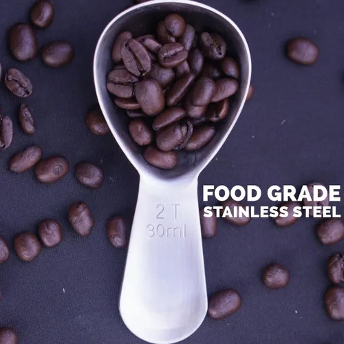Miniatura 5 de Cuchara de café de 2 cucharadas – Negro cepillado – Acero inoxidable – Cuchara de medición precisa para café, té y más – Mango ergonómico