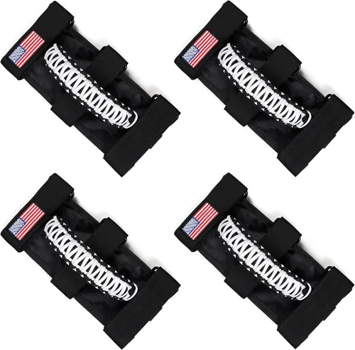 Miniatura 24 de 2 asas de agarre para barra antivuelco, mango de agarre de paracaídas para Jeep Wrangler YJ TJ JK JL y Gladiator JT 1955-2024 UTV ATV, apto