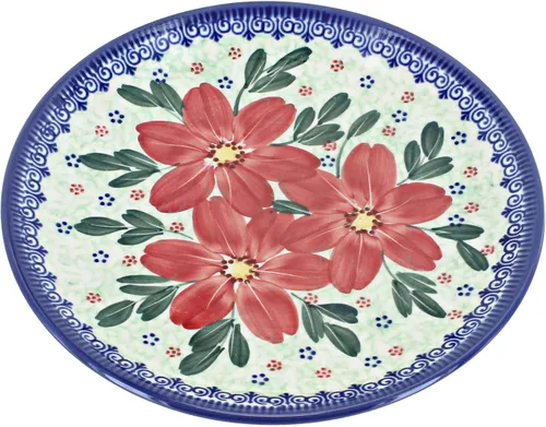 Miniatura 8 de Platos de postre amarillos Alyssa de cerámica polaca de Blue Rose - Diámetro de 7.5" - Hermoso plato para pastel, aperitivos o bocadillos