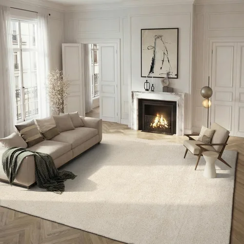 Miniatura 73 de SAFAVIEH Laguna Shag Collection - Alfombra decorativa, 2 pies 3 pulgadas x 4 pies, color beige, diseño sólido, no desprende pelusa y de fácil