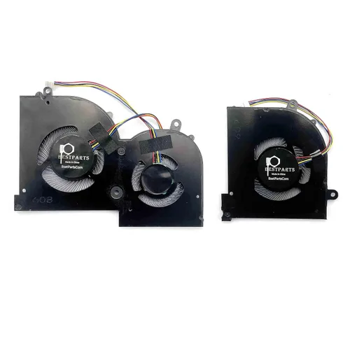 Miniatura 12 de BestParts Nuevo reemplazo original del ventilador de refrigeración de CPU+GPU para MSI GS65 Stealth Thin, P/N: MS-16Q2 MS-16Q3, 16Q2-CPU 16Q2-G-CCW