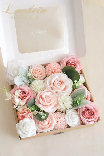 Miniatura 9 de Lookein Flores Artificiales para Decoración de Boda DIY, Ramo de Novia, Centros de Mesa, Guirnalda de Flores, Coronas, Arco de Pasillo, Decoración